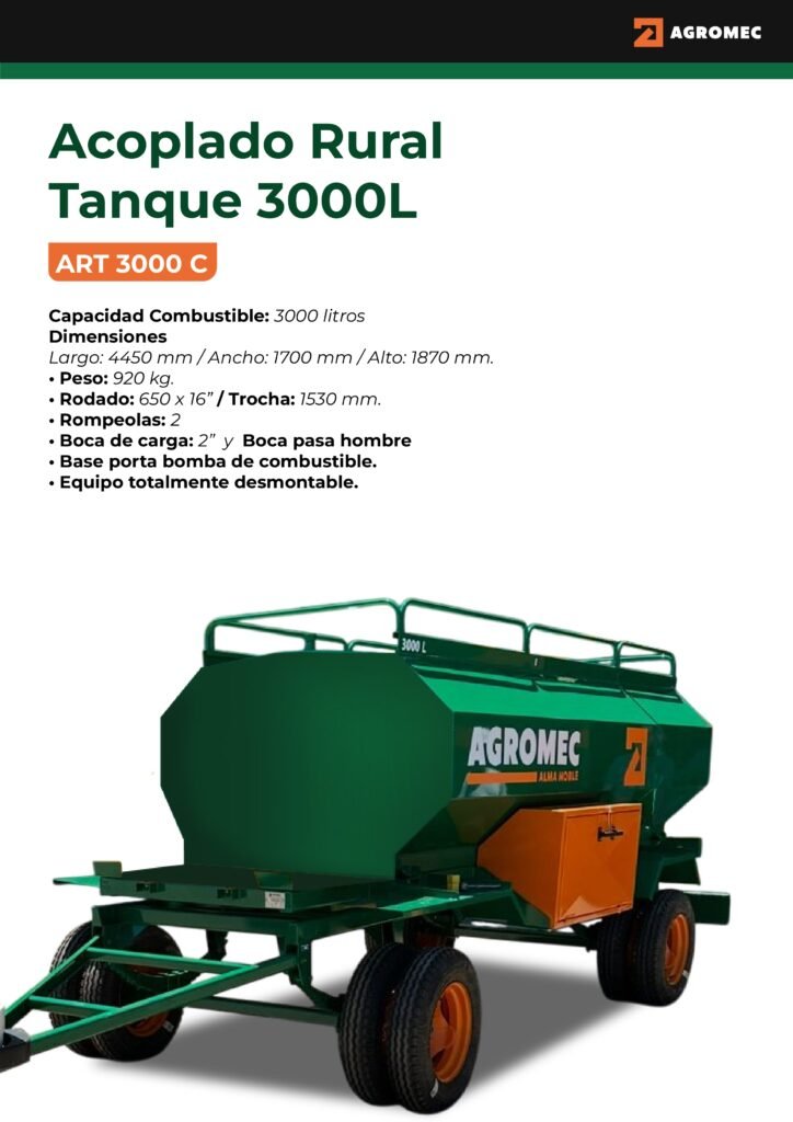 ART 3000 - Acoplado Rural Tanque 3000 litros