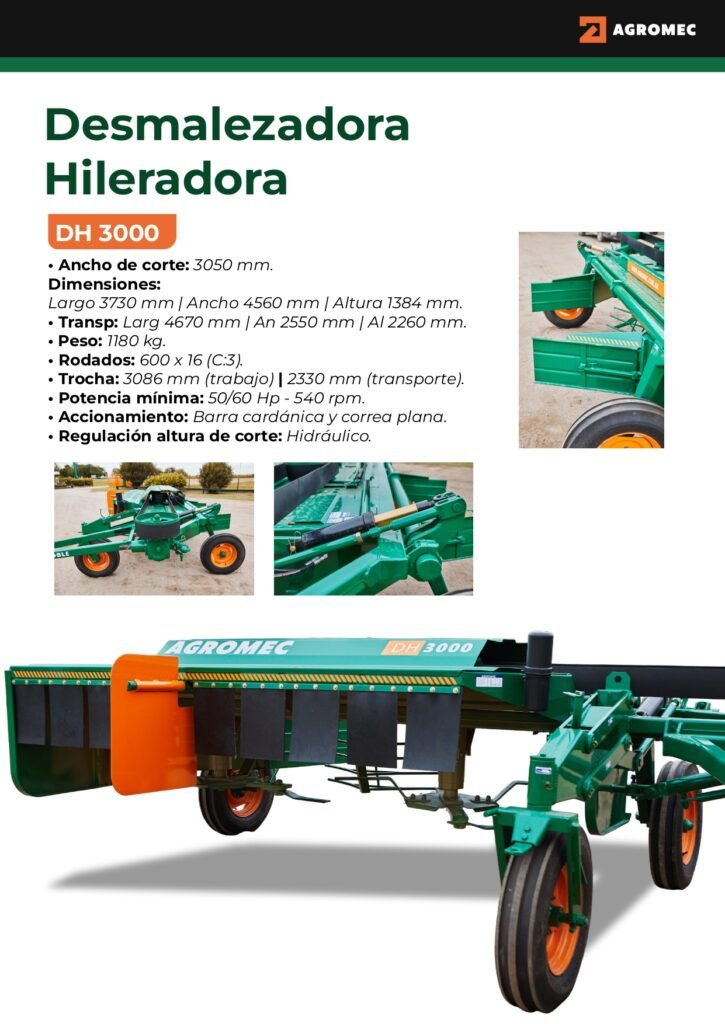 DH 3000 - Desmalezadora Hileradora DH3000