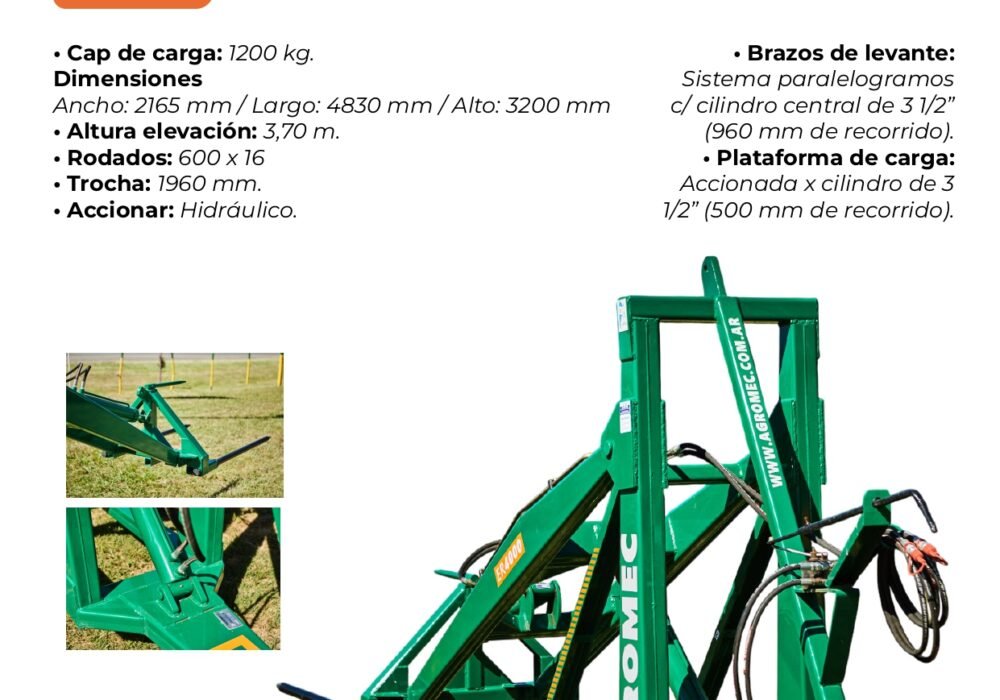 ER 4000 2C - Elevador Transportador De Rollos 2 Cilindros