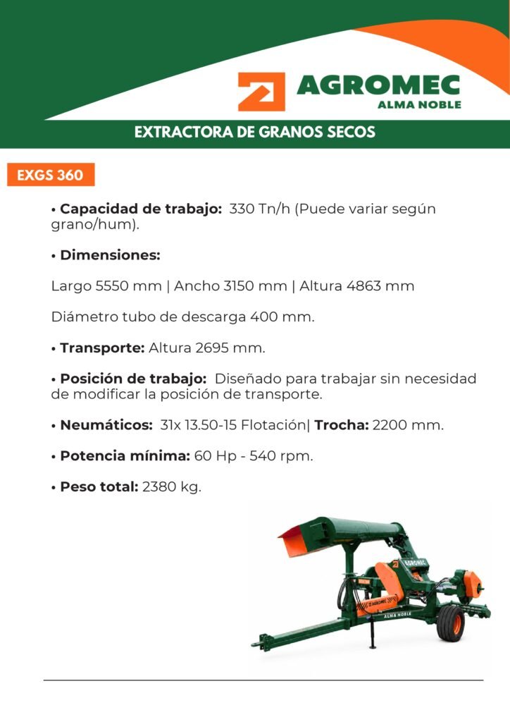 Extractoras de granos secos