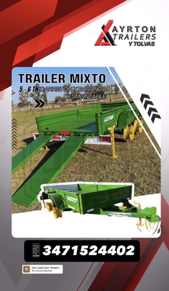 Acoplado tráiler balancín 3/4/5/6TN