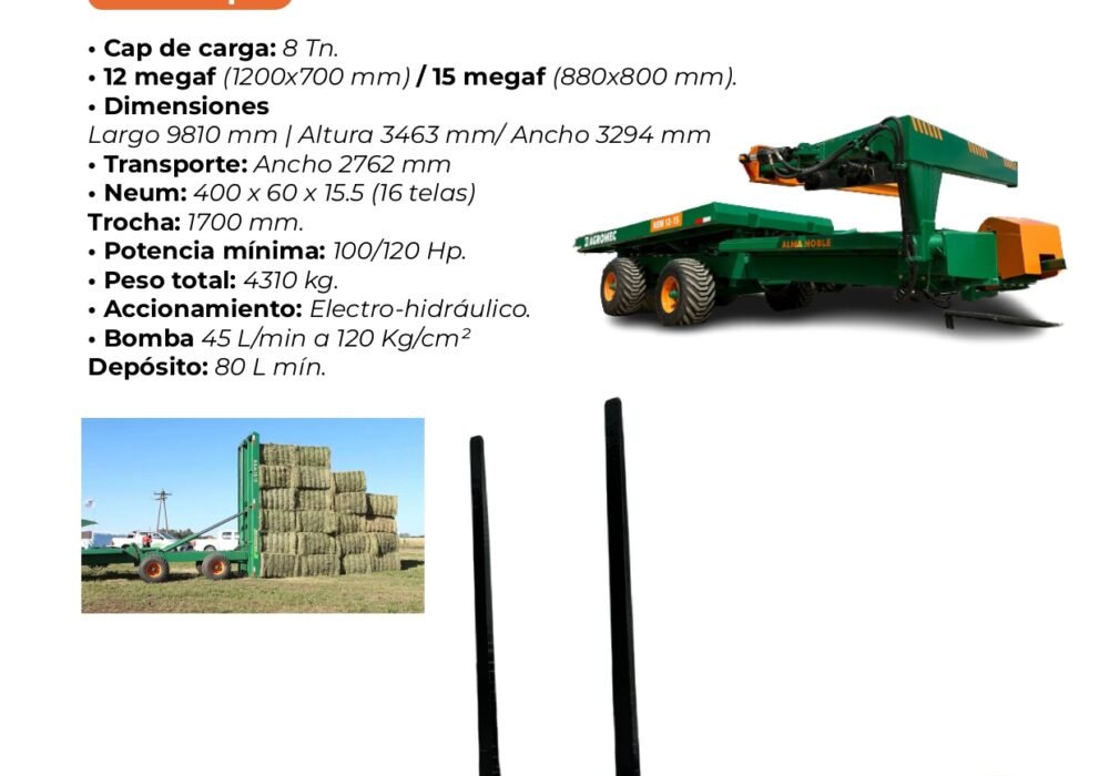 REM 12/15 - Recolector y Estibador de Megafardo c/Pinza