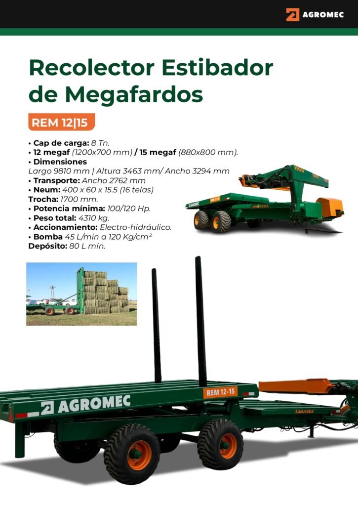 REM 12/15 - Recolector y Estibador de Megafardo c/Pinza