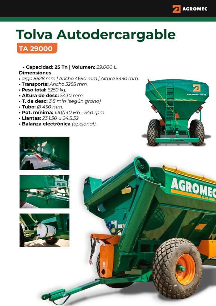 Acoplado Tolva Autodescargable 29.000 Lts ( 23/25 TN)