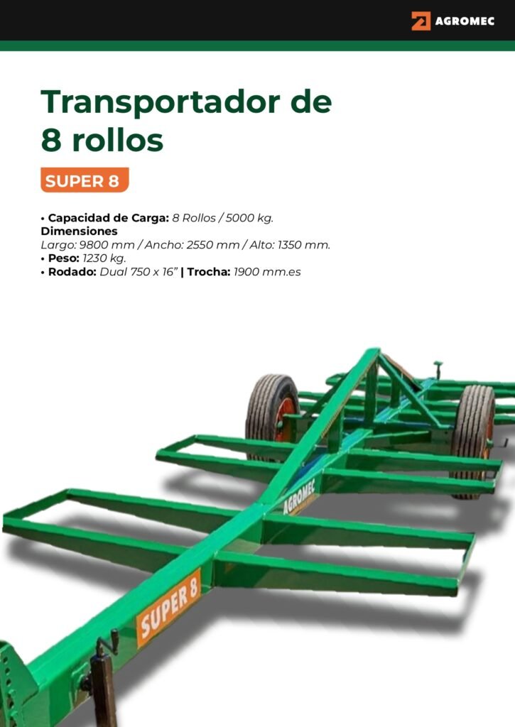 Transportador de 8 Rollos