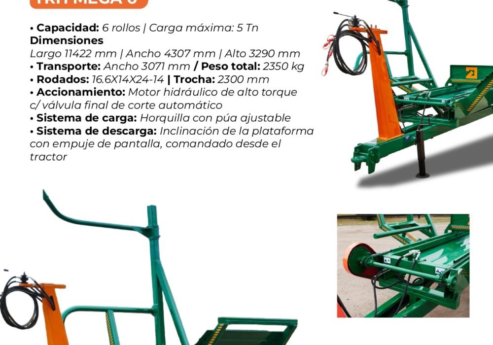 Transportador de 6 Rollos Hidráulico